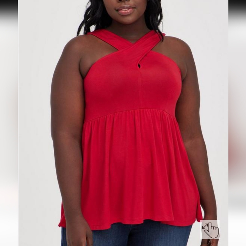 torrid Babydoll Super Soft Halter Tank